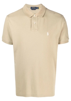 Polo Ralph Lauren logo-embroidered polo shirt - Neutrals