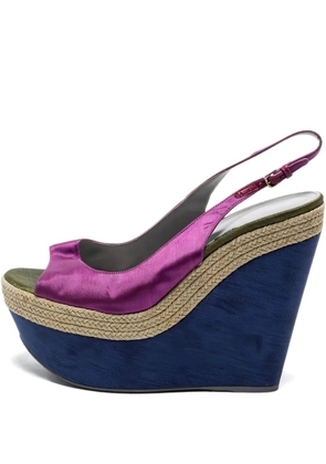 Sergio Rossi Vintage 150mm wedge heeled sandals - Purple
