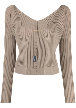Jacquemus La Maille Pralu Longue cardigan - Neutrals