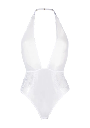 Maison Close Accroche Cœur thong body - White