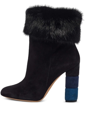 Ferragamo Pre-Owned 11 0mm suede boots - Black