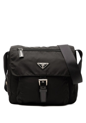 Prada Pre-Owned 2000-2013 Tessuto Zip Buckle Messenger Bag crossbody bag - Black