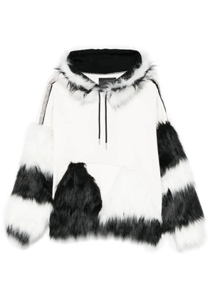 Loulou faux fur-detailing hoodie - White