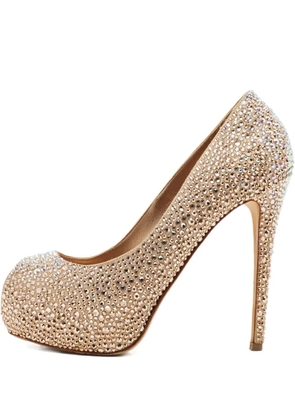 Le Silla metallic crystal pumps - Neutrals