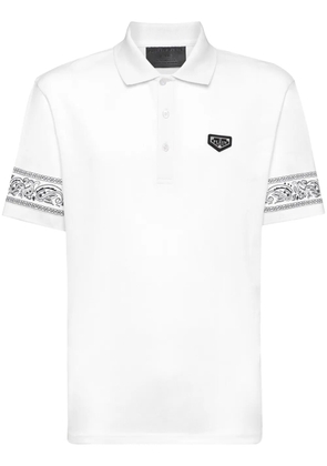 Philipp Plein Paisley Gothic Plein polo shirt - White