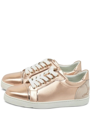 Christian Louboutin Pre-Owned Fun Vieira lace-up leather sneakers - Pink