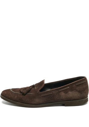 Loro Piana Pre-Owned fringed suede loafers - Brown