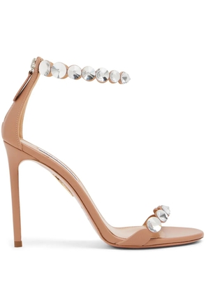 Aquazzura Maxi-Tequila 105mm leather sandals - Neutrals
