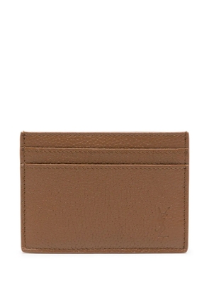 Saint Laurent Cassandre card holder - Brown