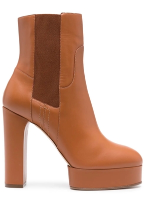 Casadei Betty 125mm leather ankle boots - Brown
