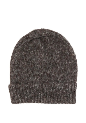 monitaly melange knit beanie - Brown