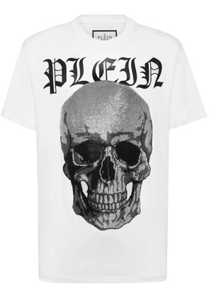 Philipp Plein Crystals Skull cotton T-shirt - White