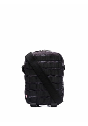Diesel camo panelled messenger bag - Black