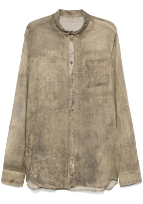 Masnada abstract-print shirt - Neutrals