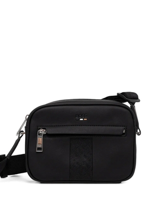 BOSS logo-detail messenger bag - Black