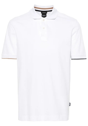 BOSS short-sleeve cotton polo shirt - White