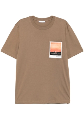 Helmut Lang pstcard T-shirt - Brown