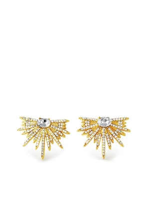 HZMER JEWELLERY crystal-embellished earrings - Gold