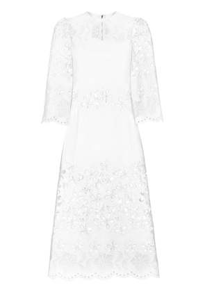 Dolce & Gabbana cut-out stretch-cotton midi dress - White