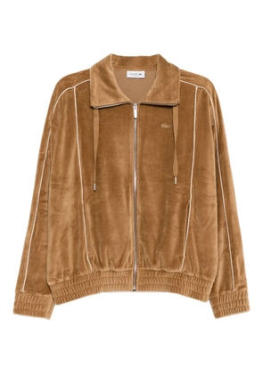 Lacoste logo-embroidered jacket - Brown