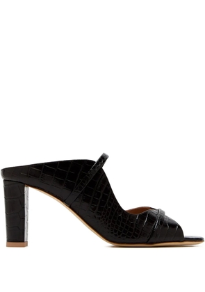 Malone Souliers 85mm crocodile-embossed heeled sandals - Black
