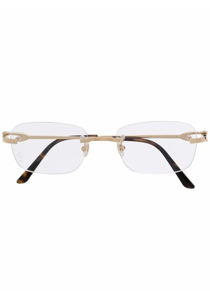 Cartier Eyewear rectangle-frame glasses - Gold