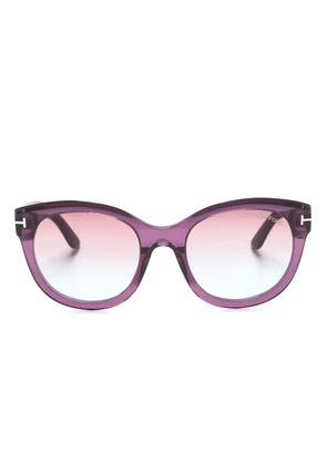 TOM FORD Eyewear Tamara oversize-frame sunglasses - Purple