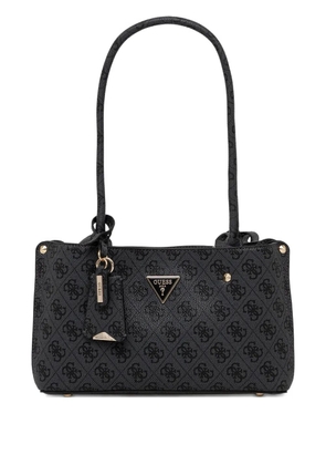 GUESS USA monogram plaque shoulder bag - Black