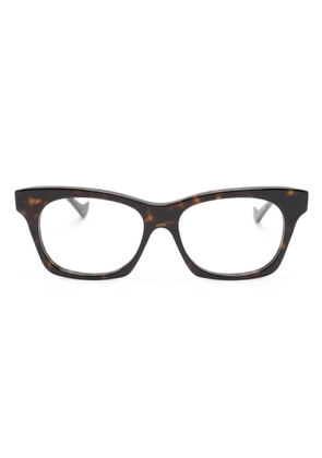 Gucci Eyewear tortoiseshell square-frame glasses - Brown