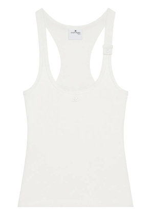 Courrèges buckle-fastening tank top - White