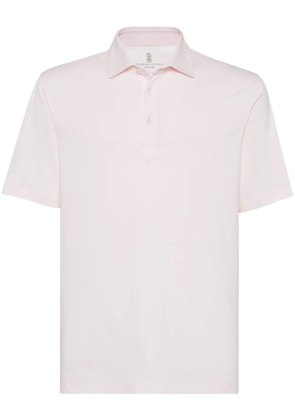 Brunello Cucinelli organic cotton-blend polo shirt - Pink