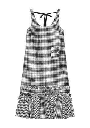 GANNI gingham-print dress - Black