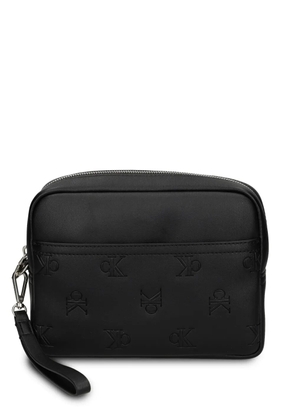 Calvin Klein Jeans monogram-debossed wash bag - Black