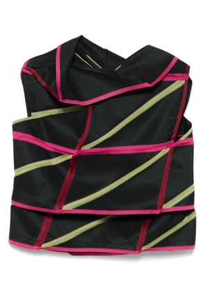 132 5. Issey Miyake jacquard top - Black