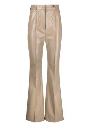 Nanushka Leena high-waist straight-leg trousers - Neutrals