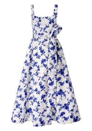 Carolina Herrera floral-print tied-waist dress - White