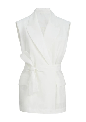 Brunello Cucinelli belted gilet - White