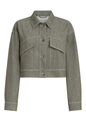 Brunello Cucinelli Monili-detail buttoned jacket - Green
