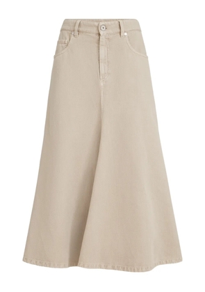 Brunello Cucinelli five-pocket flared skirt - Neutrals