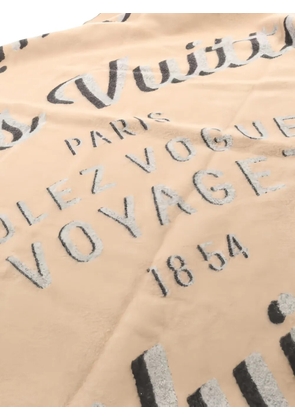 Louis Vuitton Pre-Owned 2016 logo-lettering blanket shawl - Neutrals