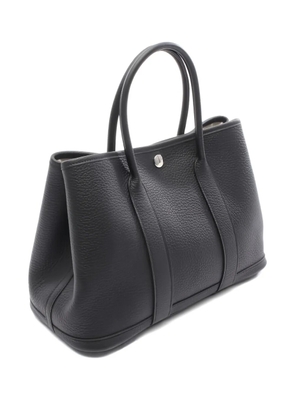 Hermès Pre-Owned 2024 TPM Garden Party leather engraved tote bag - Black