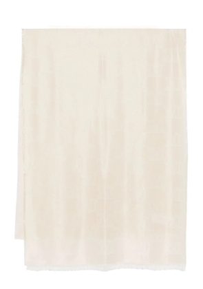 Max Mara monogram-jacquard scarf - Neutrals