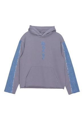Honor The Gift denim-panel hoodie - Grey