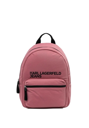 Karl Lagerfeld Jeans logo-lettering backpack - Pink