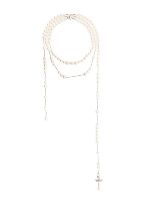 Vivienne Westwood pearl-embellished wraparound necklace - White