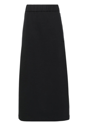 Moncler logo-patch jersey midi skirt - Black