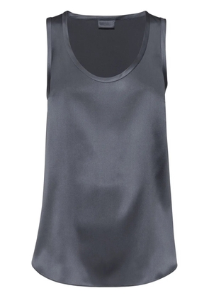 Brunello Cucinelli sleeveless silk top - Grey