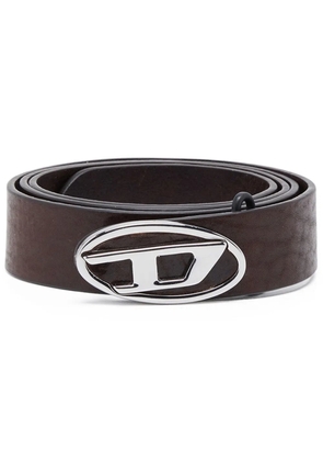 Diesel 1DR logo-buckle leather belt - Brown