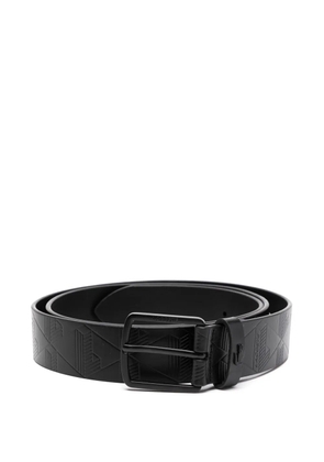 Lacoste monogram leather belt - Black