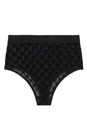 Palm Angels monogram-motif lace briefs - Black